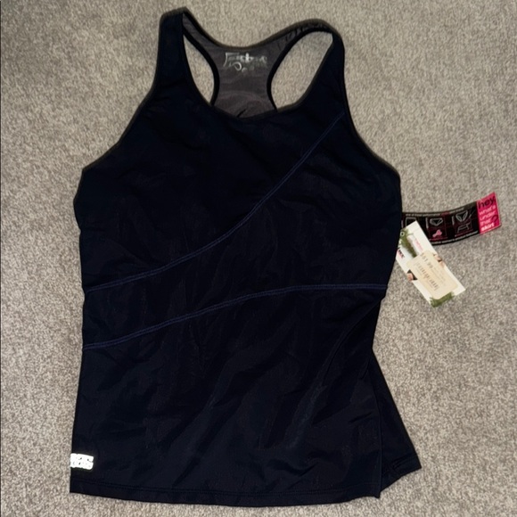 SkirtSports Black Asymmetrical Fitted Tank Top - Picture 1 of 6